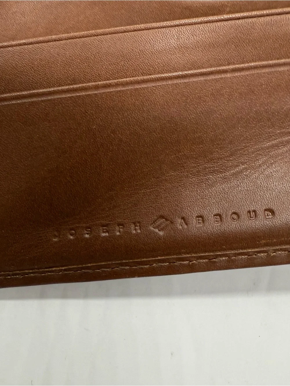 Joseph Abboud Mens Brown Genuine Leather Bi-Fold Wallet